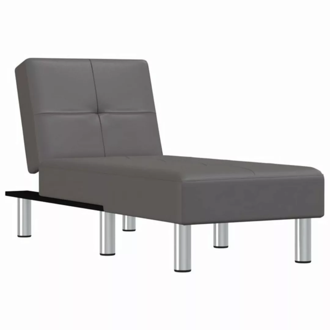 vidaXL Chaiselongue Chaiselongue Grau Kunstleder, 1 Teile günstig online kaufen