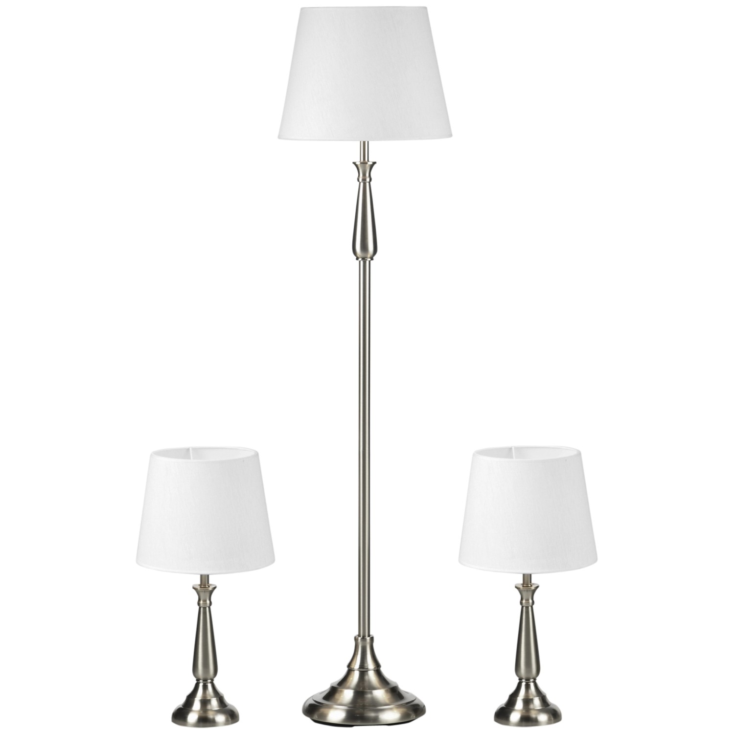 HOMCOM Stehlampe 3er-Lampenset inkl. 2 Tischleuchten, günstig online kaufen
