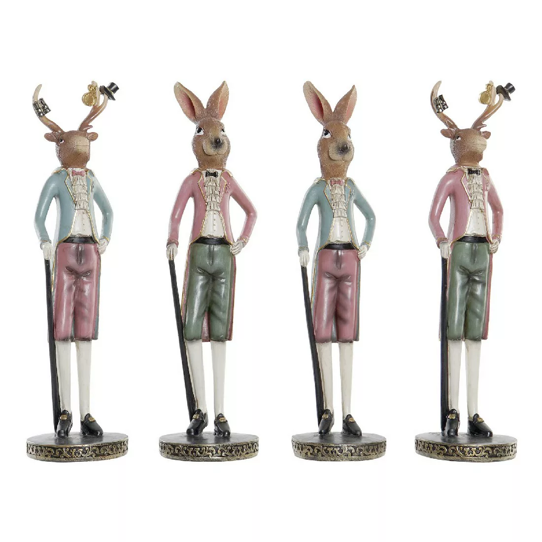 Deko-figur Dkd Home Decor Harz Hase (4 Pcs) (10 X 10 X 36 Cm) günstig online kaufen