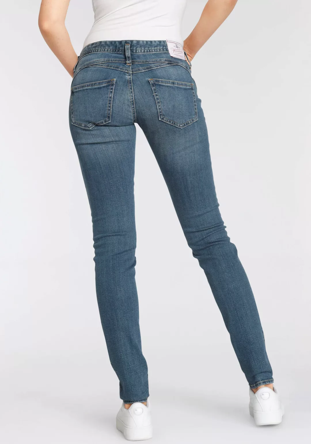 Herrlicher Slim-fit-Jeans GINA RECYCLED DENIM mit seitlichem Keileinsatz günstig online kaufen