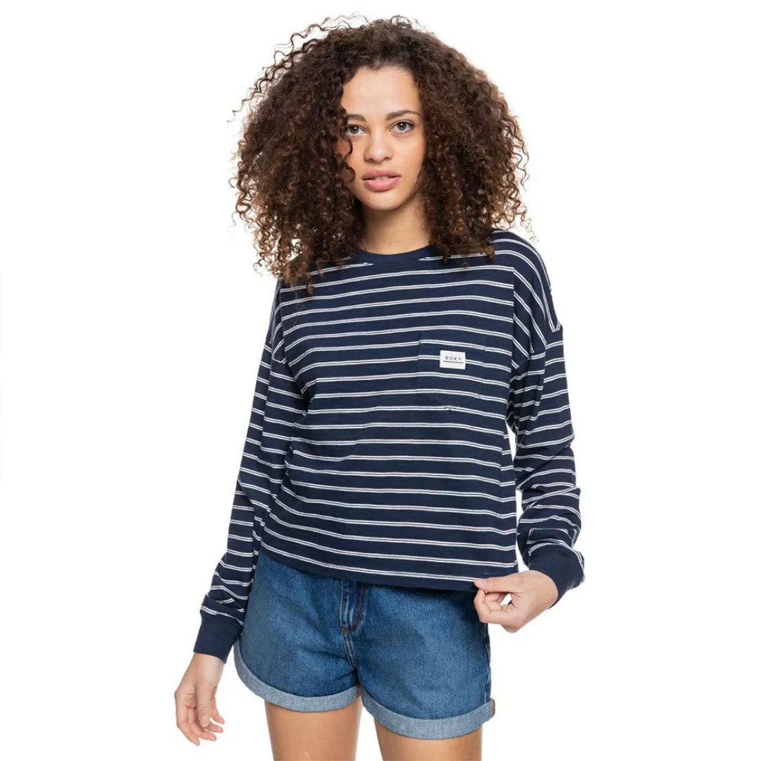 Roxy Just Like That Langarm-t-shirt S Mood Indigo Double Stripe günstig online kaufen