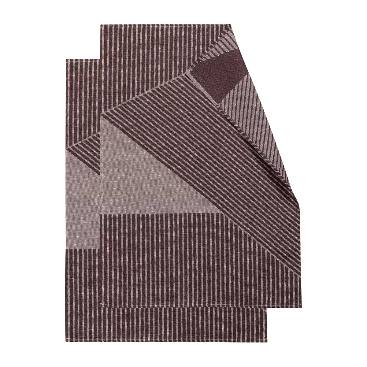 Stripes Geschirrtuch 47 x 70cm 2er Pack braun-weiß günstig online kaufen