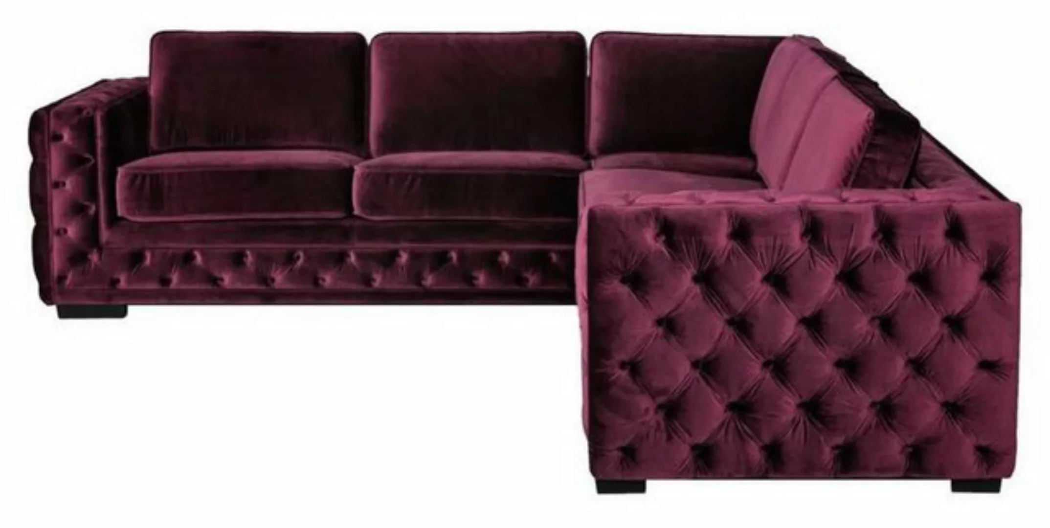 Xlmoebel Ecksofa Neues modernes Designsofa aus burgunderfarbenem Samtstoff günstig online kaufen