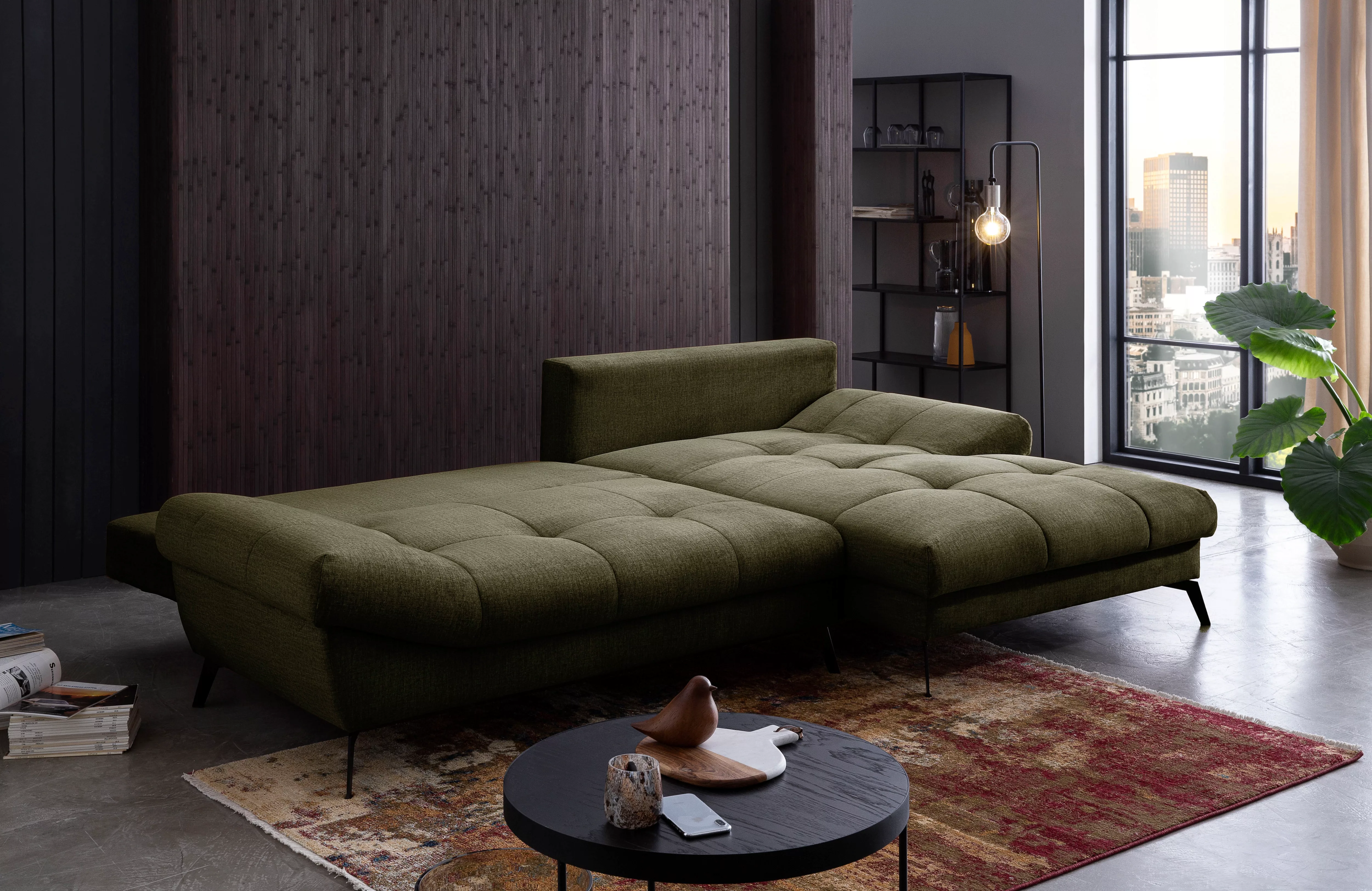 exxpo - sofa fashion Ecksofa "Olmedo, L-Form", inklusive Bettfunktion, Bett günstig online kaufen