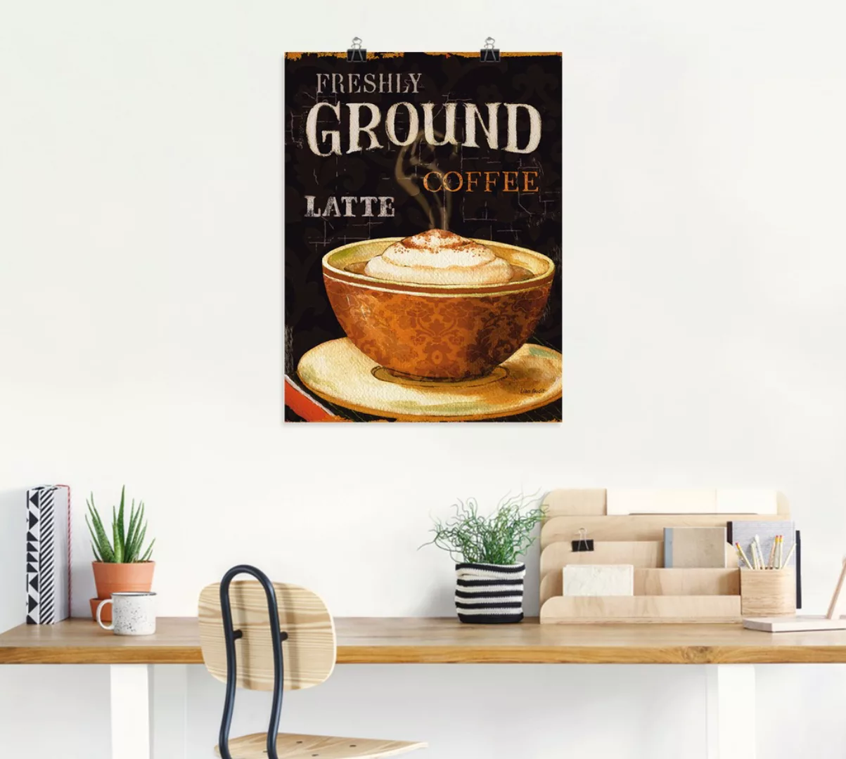 Artland Poster "Heutiger Kaffee III", Getränke, (1 St.), als Leinwandbild, günstig online kaufen