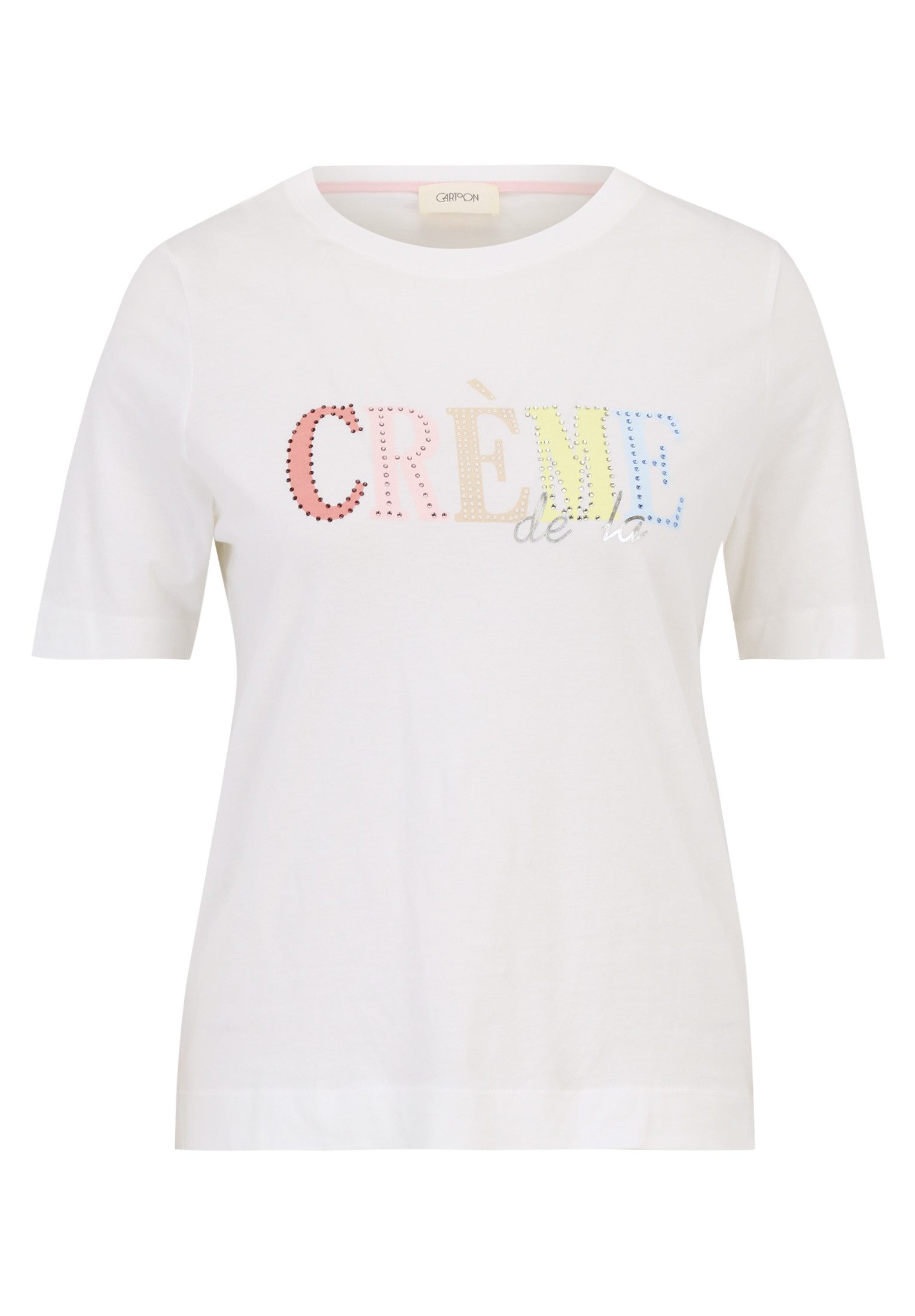 Cartoon Kurzarmshirt "Cartoon Damen Printshirt mit Rundhalsausschnitt", (1 günstig online kaufen