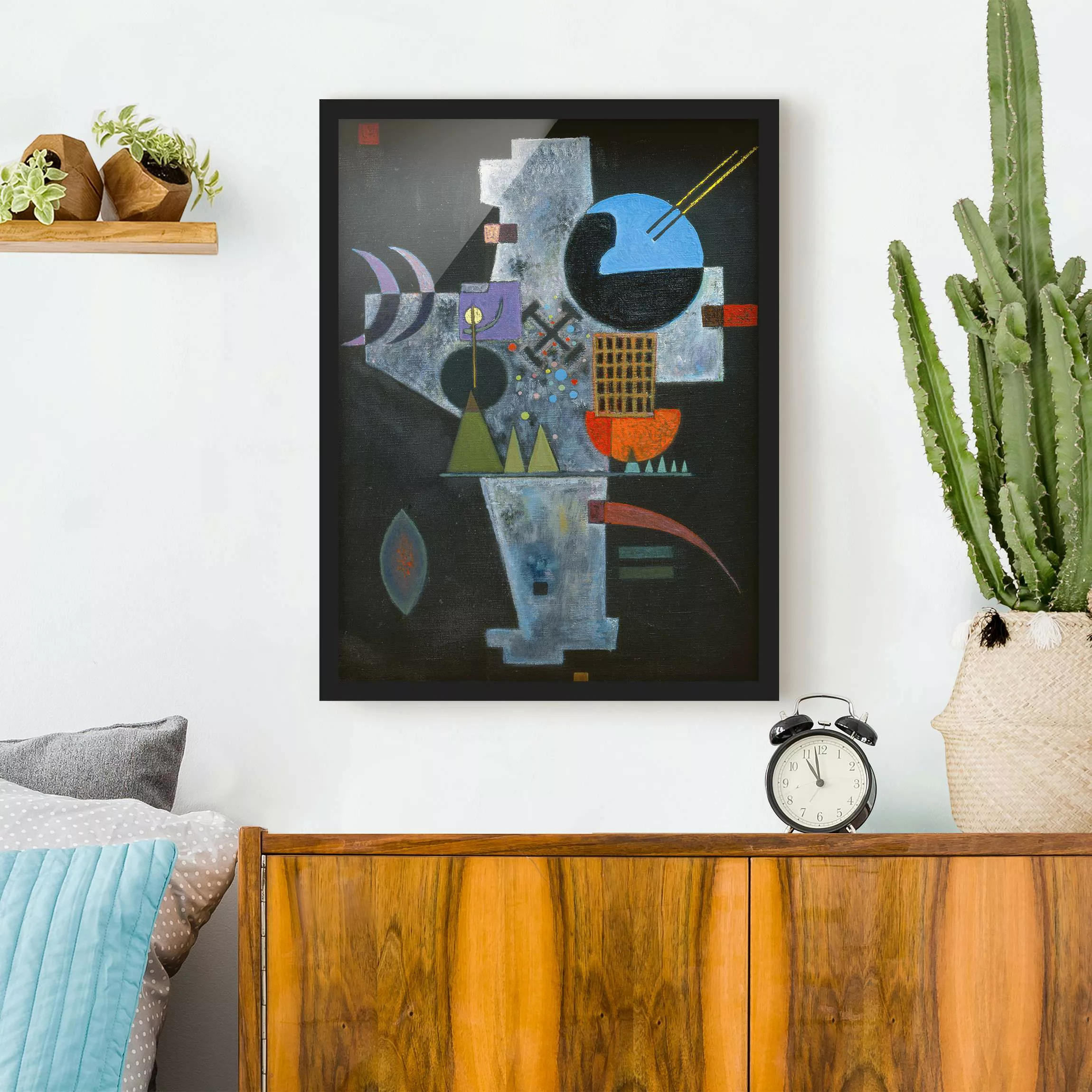 Bild mit Rahmen Kunstdruck - Hochformat Wassily Kandinsky - Kreuzform günstig online kaufen