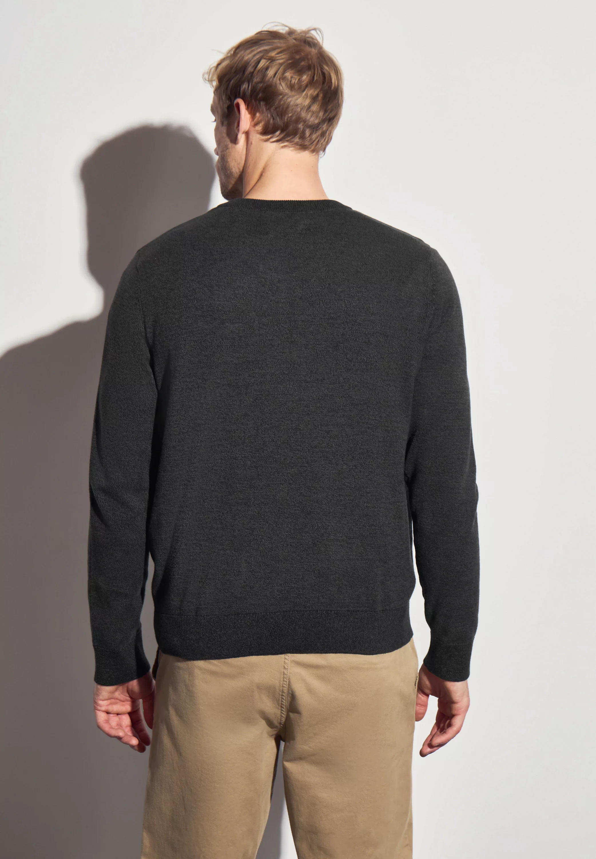 STREET ONE MEN Strickpullover, aus reiner Baumwolle günstig online kaufen