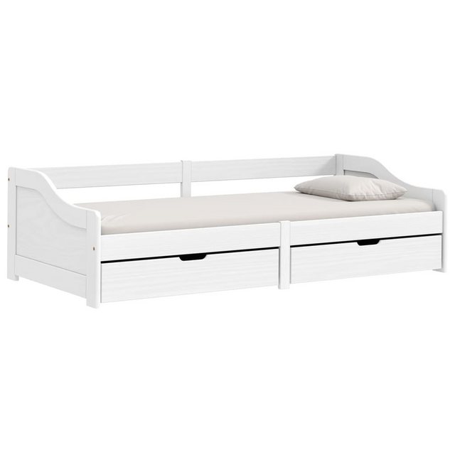 furnicato Bett Tagesbett mit 2 Schubladen IRUN Weiß 90x200cm Massivholz Kie günstig online kaufen