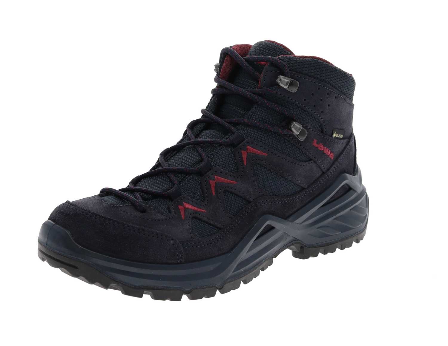 Lowa SIRKOS EVO GTX MID Ws Navy Bordeaux Damen Trekking Stiefel günstig online kaufen