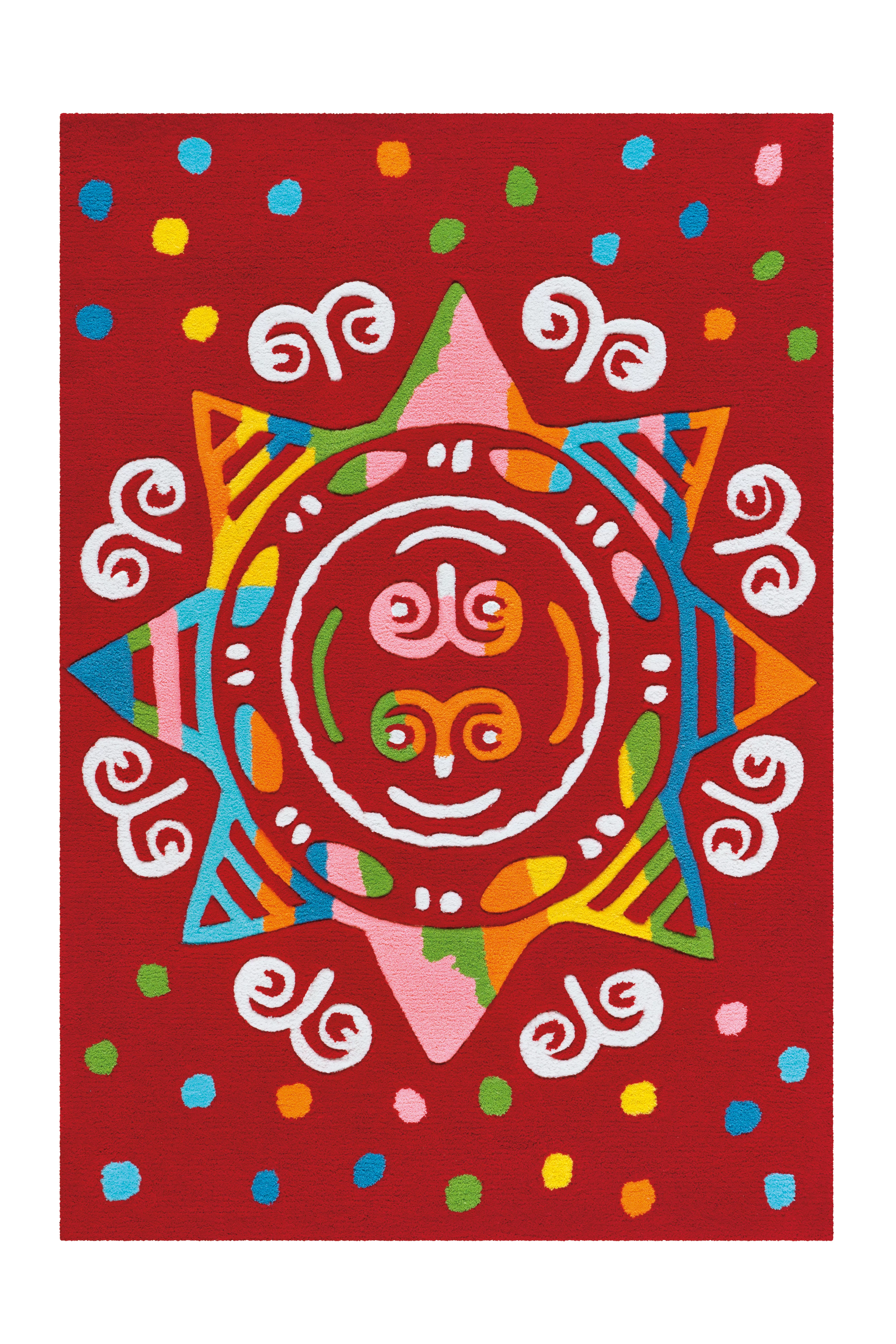 Arte Espina Flachflorteppich Spirit Glowy 3145 Rot Mandala 110cm X 160cm günstig online kaufen