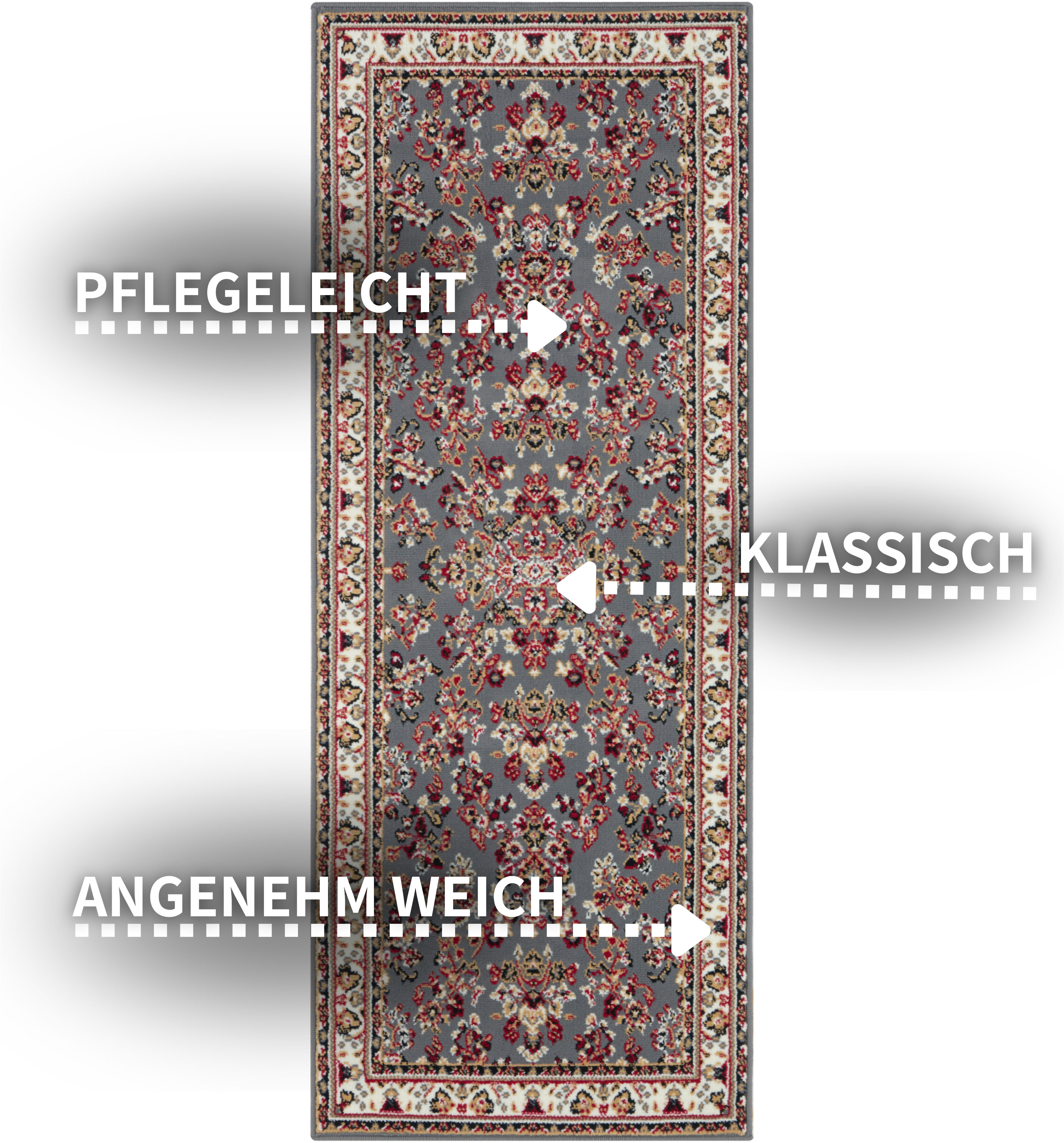 Home affaire Teppich »Halton«, rechteckig, 8 mm Höhe, Kurzflor, Orient-Opti günstig online kaufen