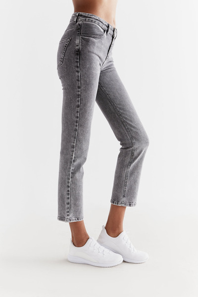 Evermind - Damen Straight Fit Jeans Aus Bio-baumwolle Wq1010 günstig online kaufen