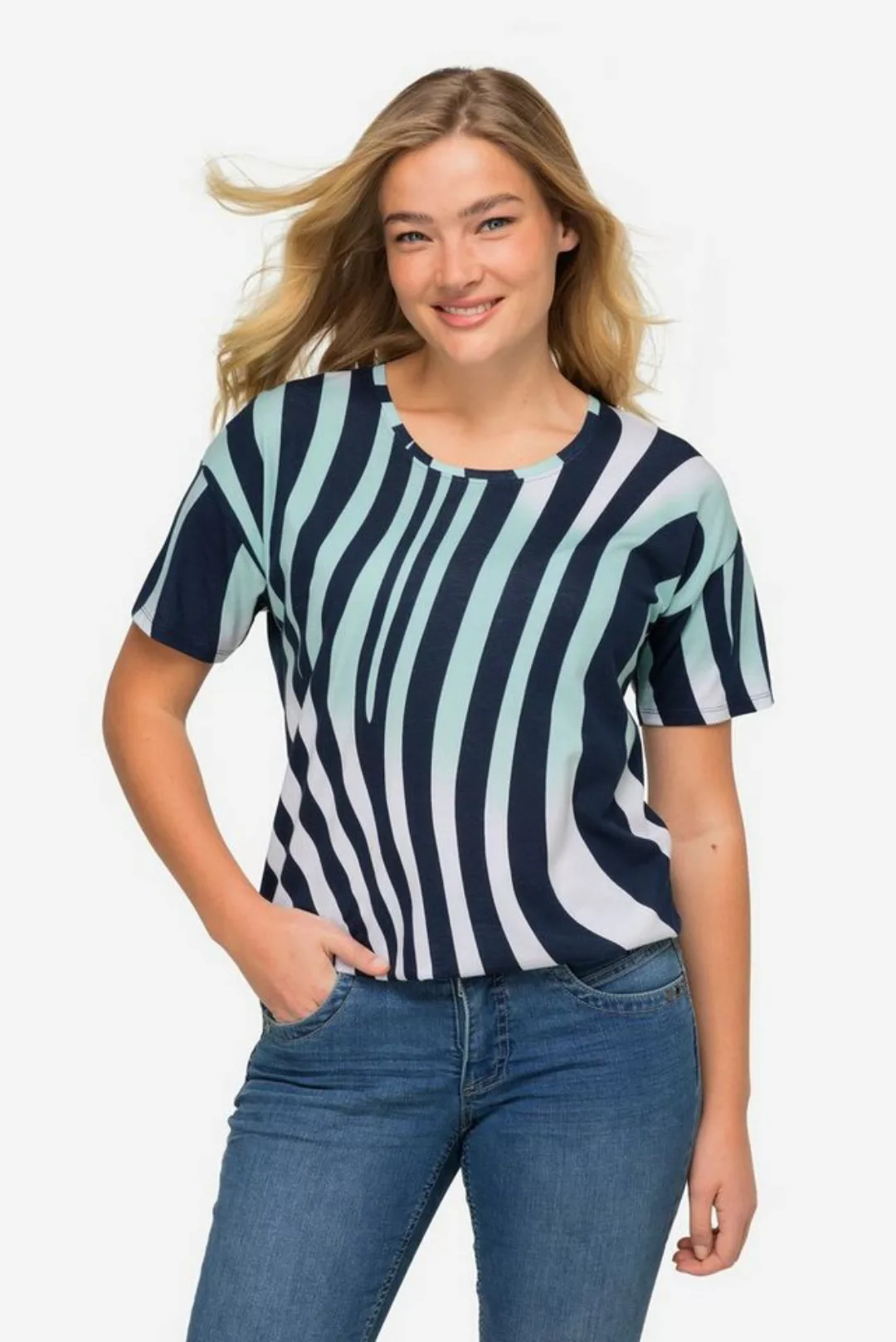 Laurasøn Rundhalsshirt T-Shirt oversized Grafik-Print Rundhals OEKO-TEX günstig online kaufen