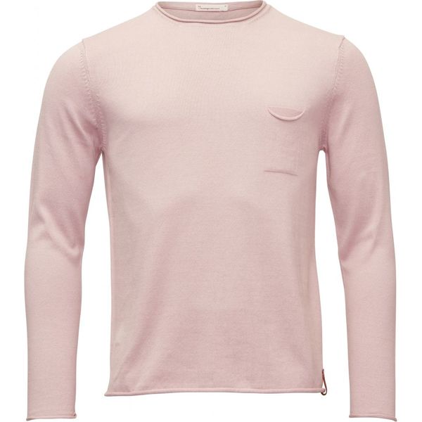 Strickpullover - Fine Single Knit With Roll Edges - Pale Mauve günstig online kaufen