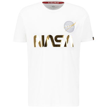 Alpha Industries  T-Shirts & Poloshirts NASA Reflective T-Shirt - white/gol günstig online kaufen
