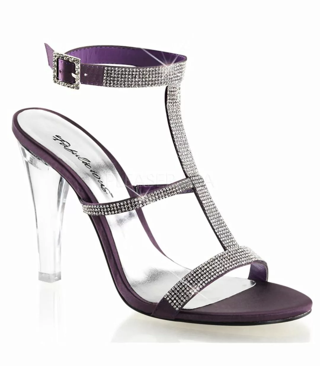 Sandalette CLEARLY-418 - Aubergine (Schuhgröße: EUR 37) günstig online kaufen