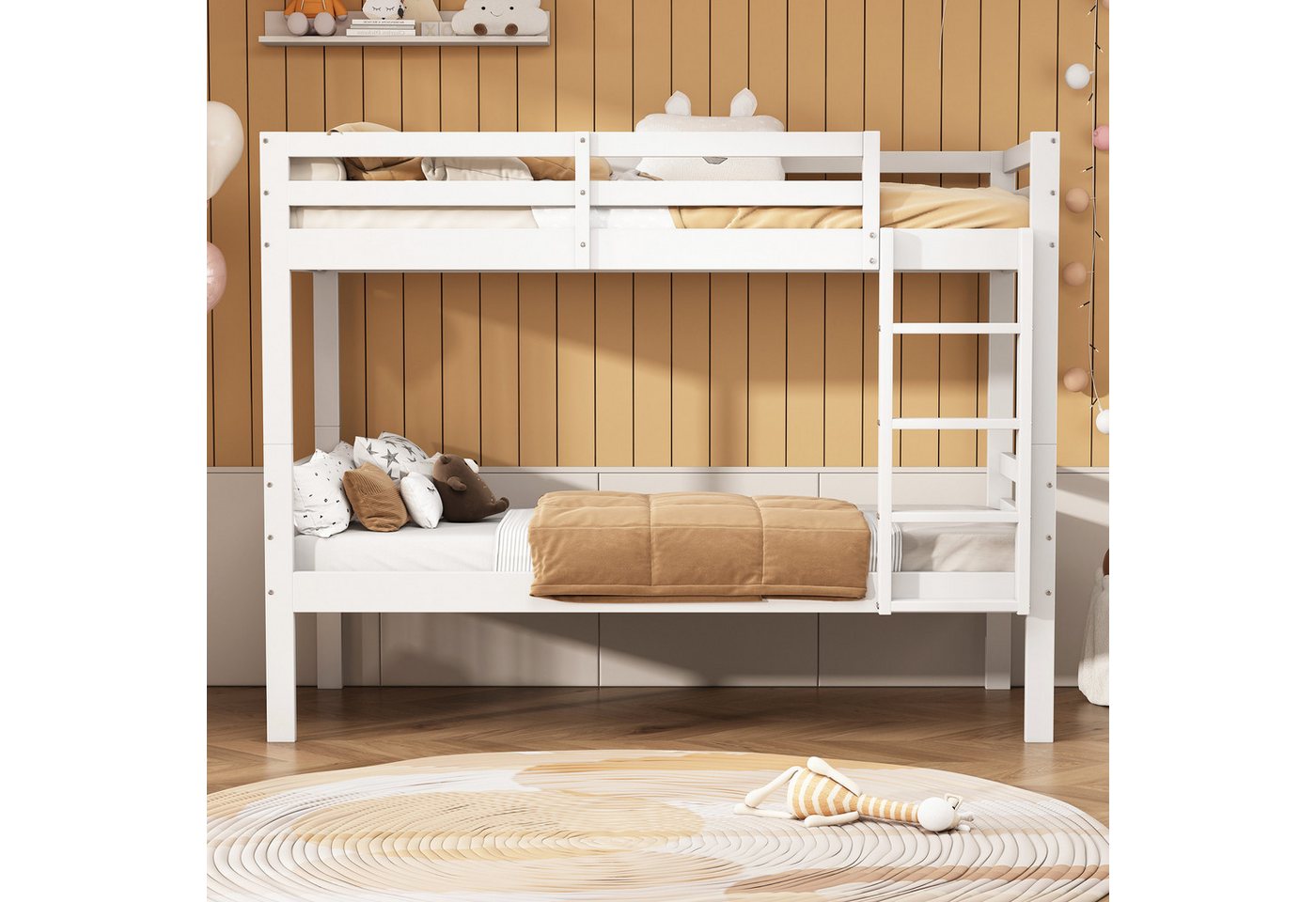 Flieks Etagenbett, Massivholz Kinderbett Umwandelbar 90x200cm günstig online kaufen