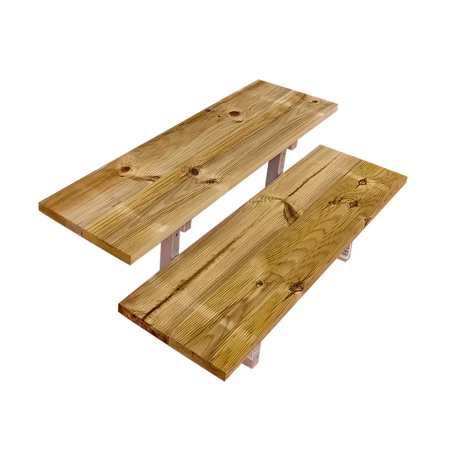 Vinuovo Terrassentreppe Stahl Oslo 2 Stufen Holz 60cm günstig online kaufen