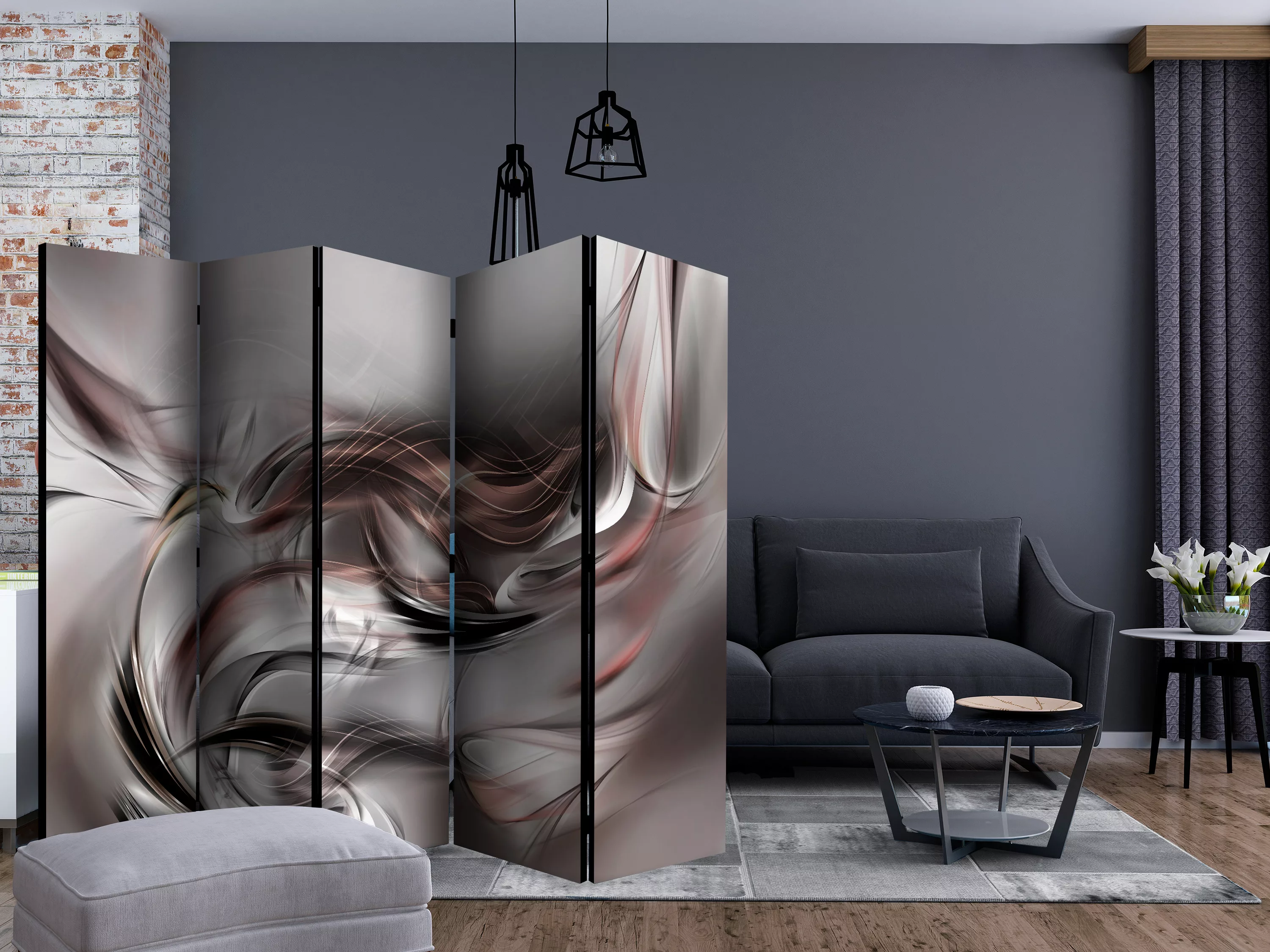 5-teiliges Paravent - Abstract Cloud Ii [room Dividers] günstig online kaufen