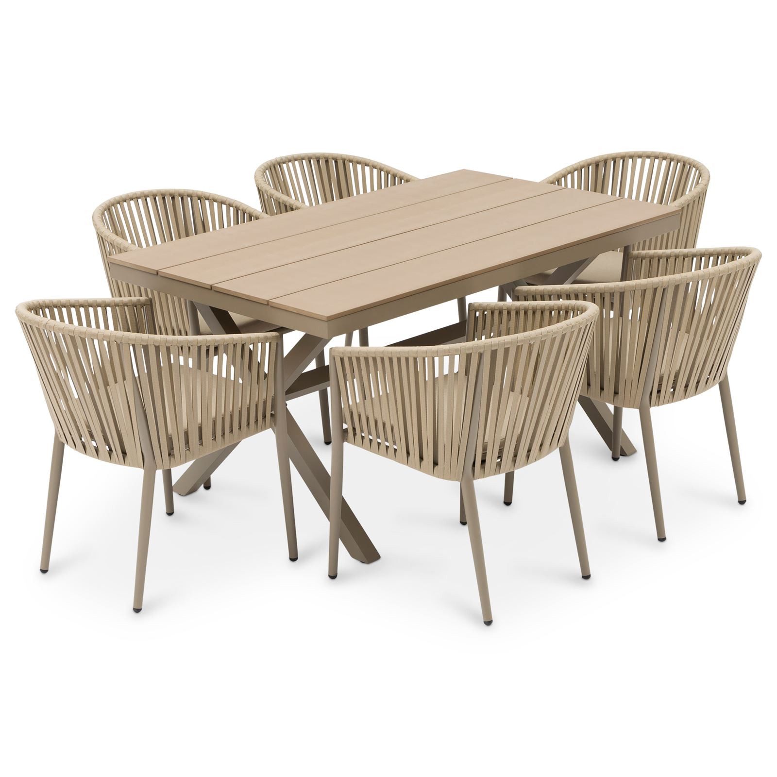 CARO-Möbel Garten-Essgruppe ISOLA, Gartenmöbel Set, 6 günstig online kaufen