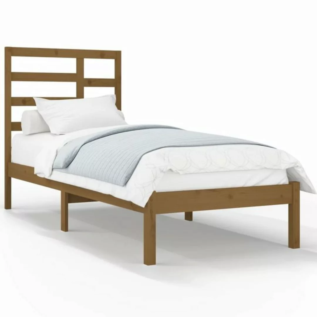 furnicato Bett Massivholzbett Honigbraun 100x200 cm günstig online kaufen