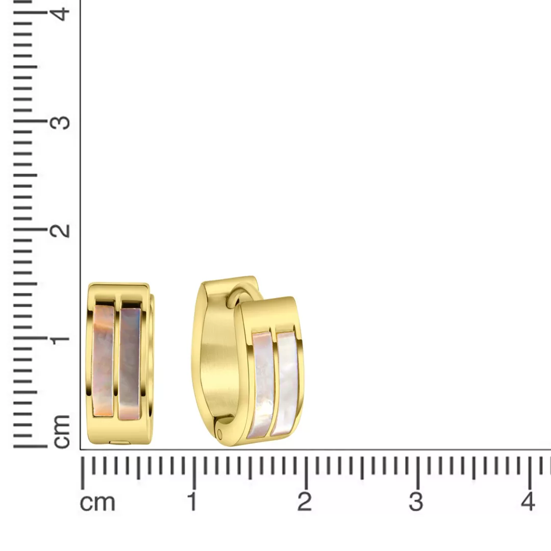 Vivance Paar Creolen "Edelstahl vergoldet mit Perlmutt" günstig online kaufen