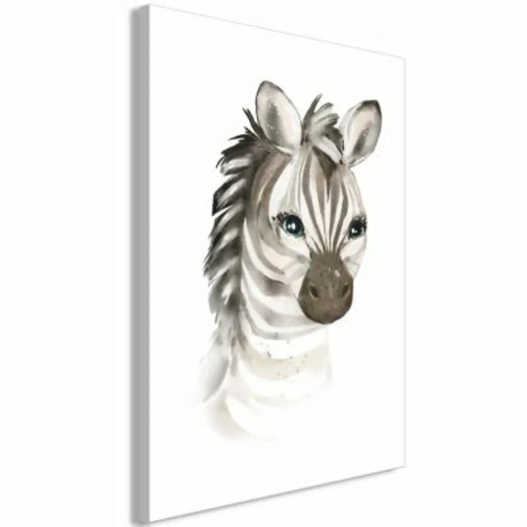 artgeist Wandbild Little Zebra (1 Part) Vertical mehrfarbig Gr. 40 x 60 günstig online kaufen