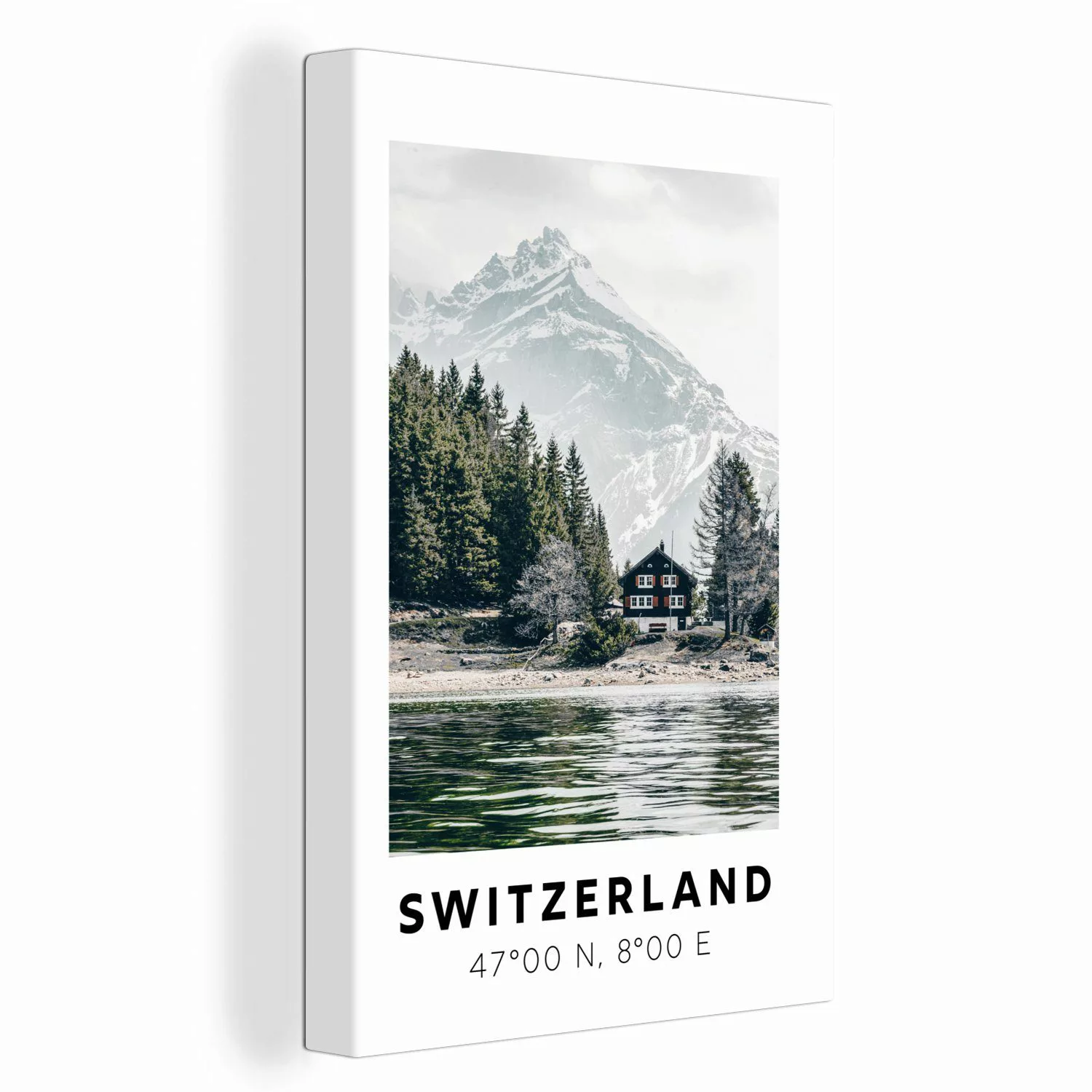 OneMillionCanvasses® Leinwandbild Schweiz - Haus - günstig online kaufen