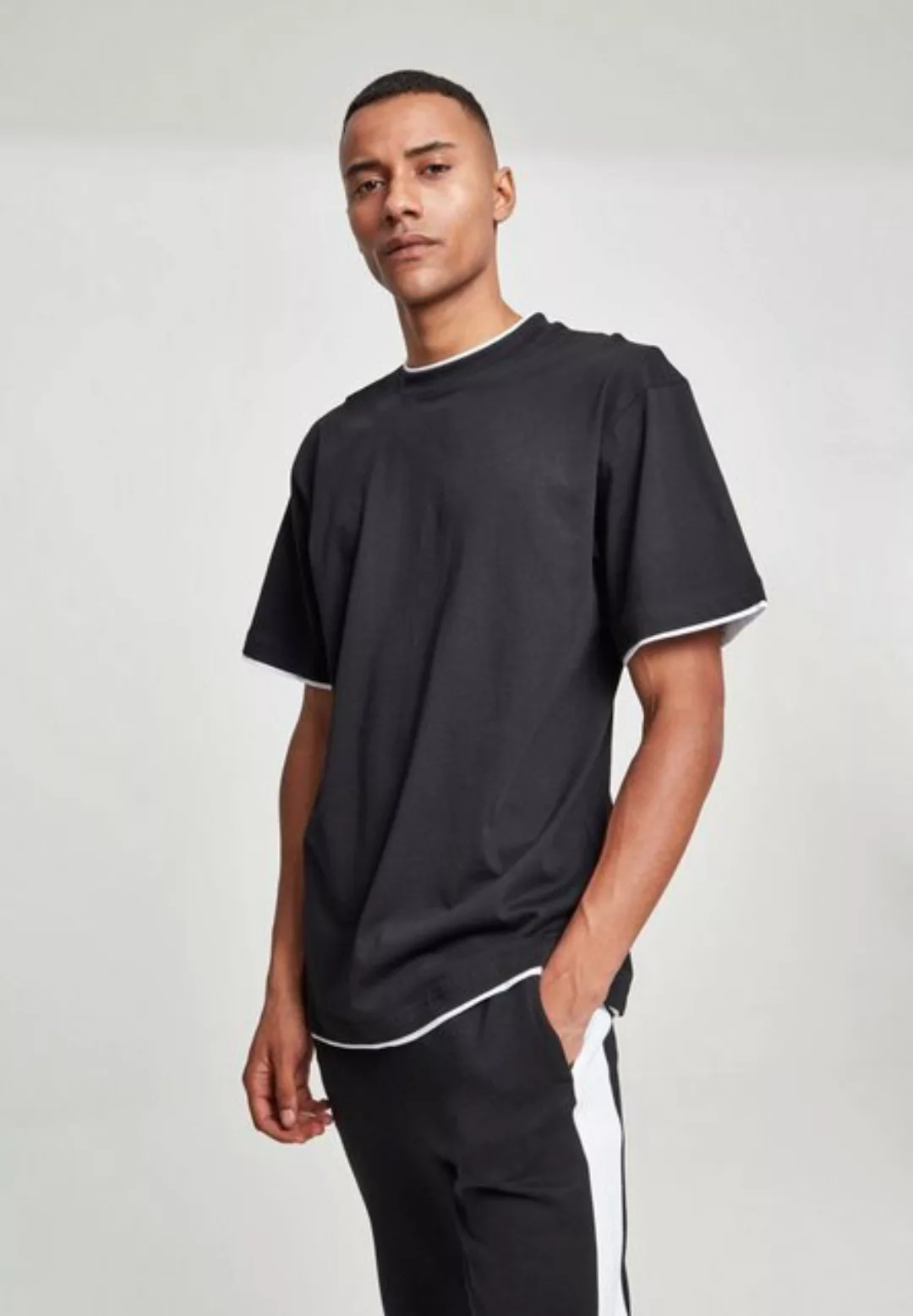 URBAN CLASSICS T-Shirt TB029A - Contrast Tall Tee blk/wht 5XL günstig online kaufen