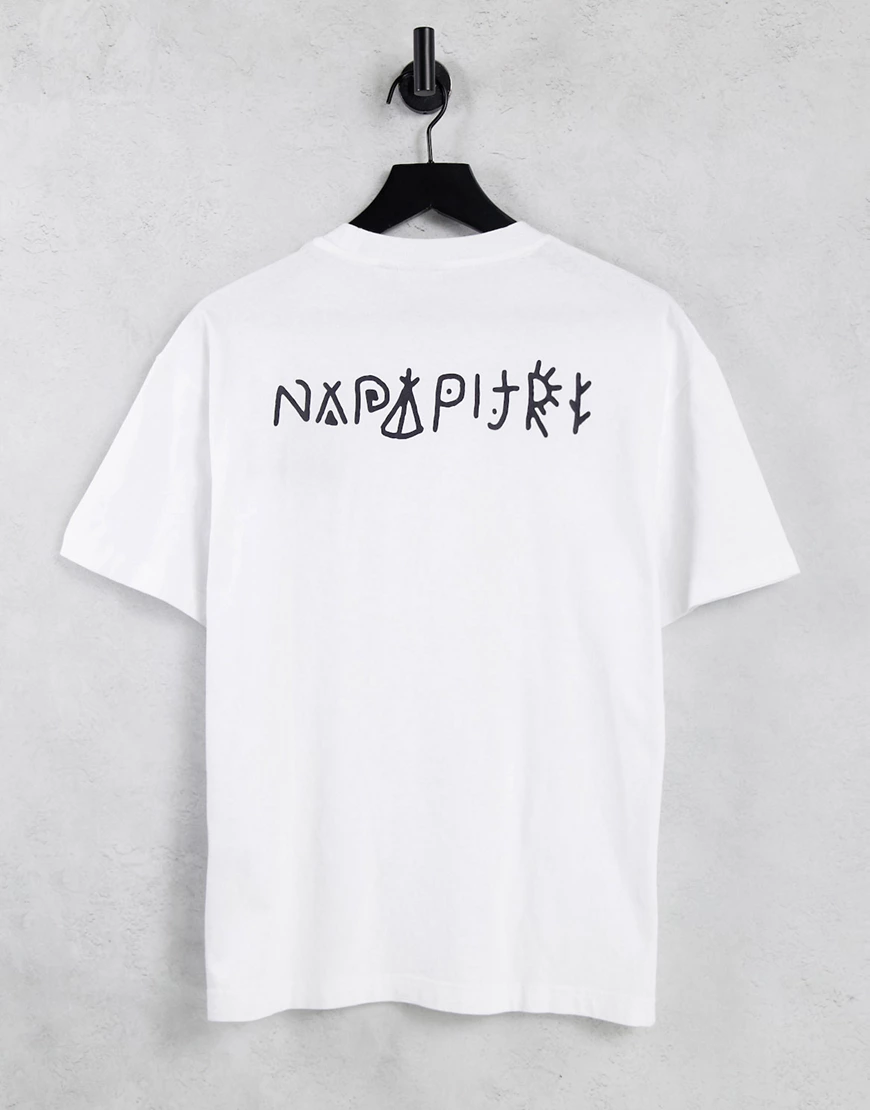 Napapijri – Yoik – T-Shirt in Weiß mit Aufdruck am Rücken günstig online kaufen