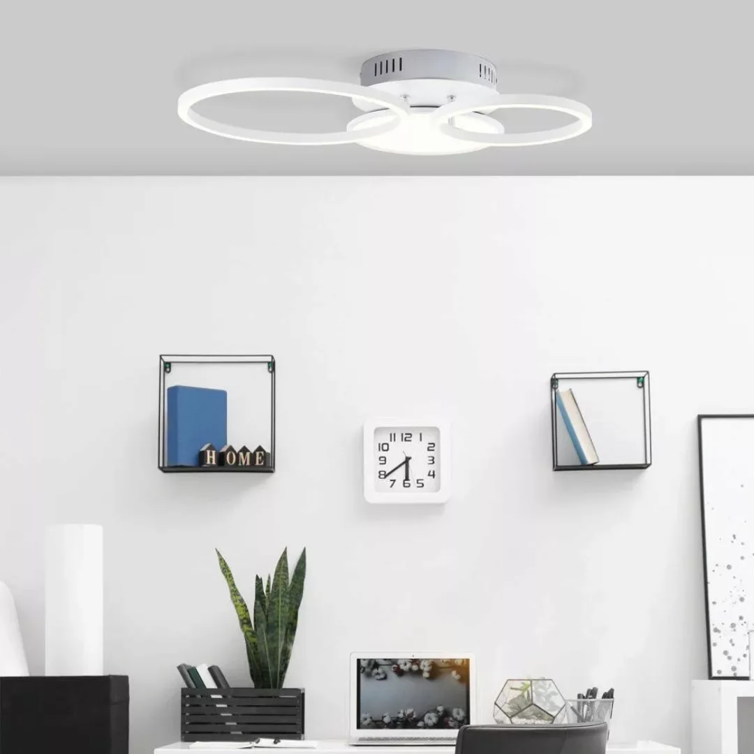 LED Deckenleuchte Virtus in Nickel 3x 10W 3600lm günstig online kaufen