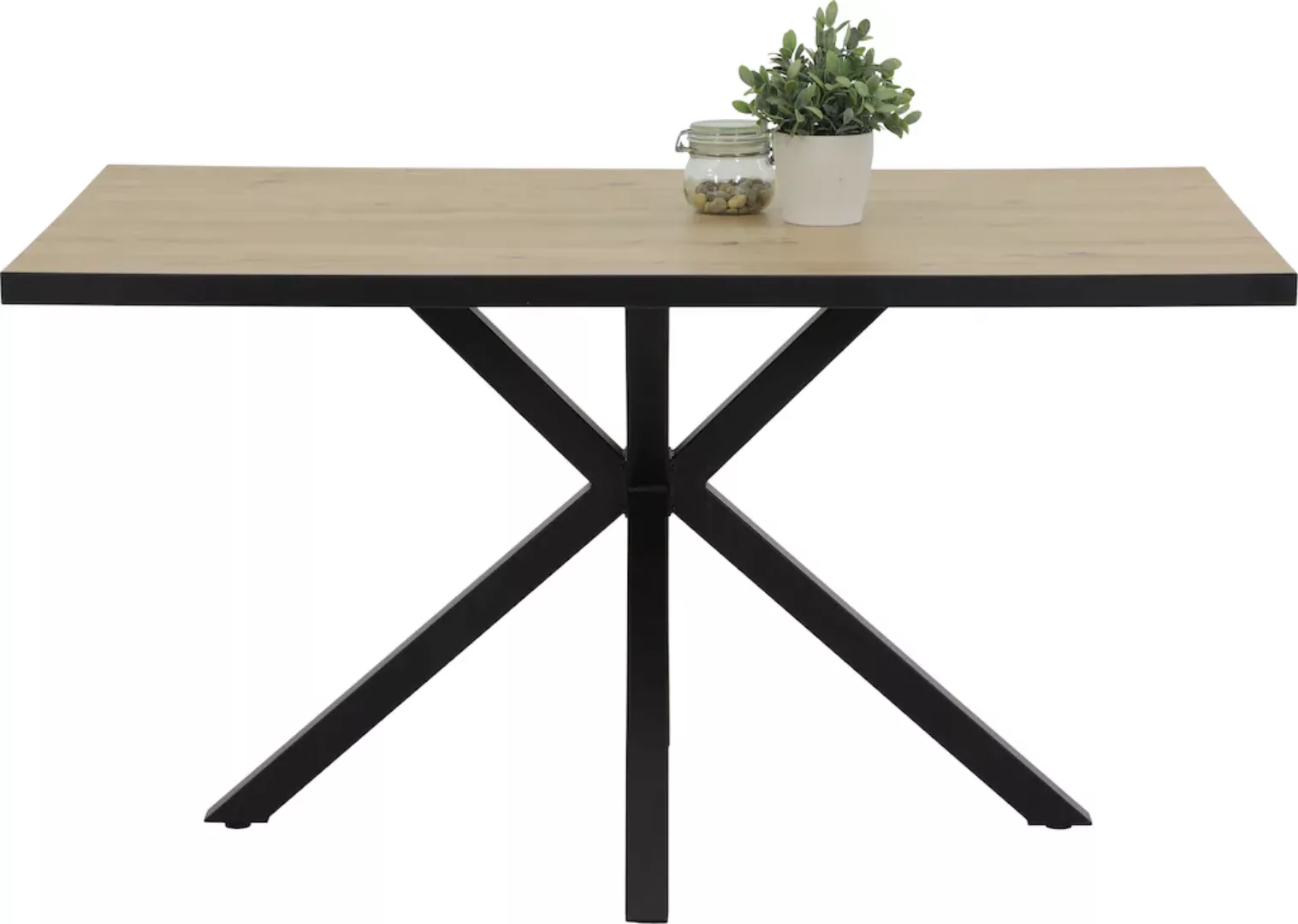 HELA Essgruppe »SPREE«, (4 tlg.), Esstisch 140x90 cm mit Dickkante, Microfa günstig online kaufen