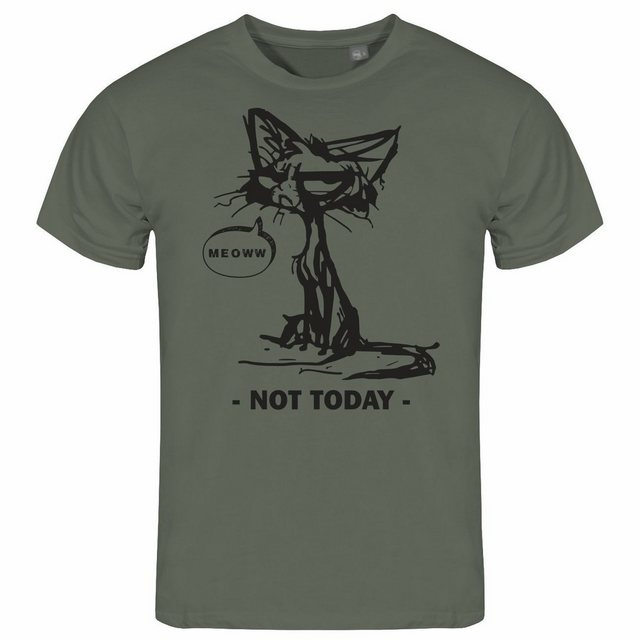 deinshirt Print-Shirt Herren T-Shirt Katze not today Funshirt mit Motiv günstig online kaufen