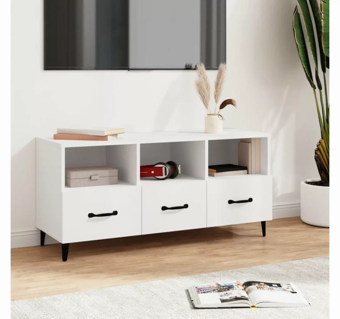 vidaXL TV-Schrank TV-Schrank Braun Eichen-Optik 102x35x50 cm Holzwerkstoff günstig online kaufen