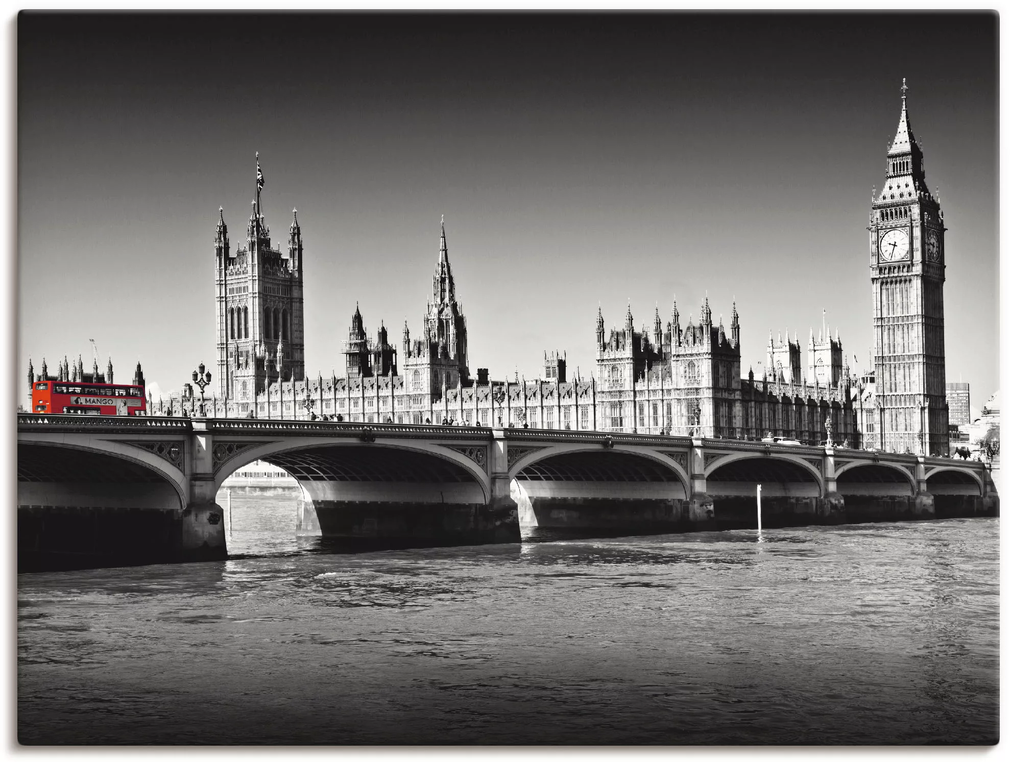Artland Leinwandbild »Houses of Parliament & Themse«, Großbritannien, (1 St günstig online kaufen