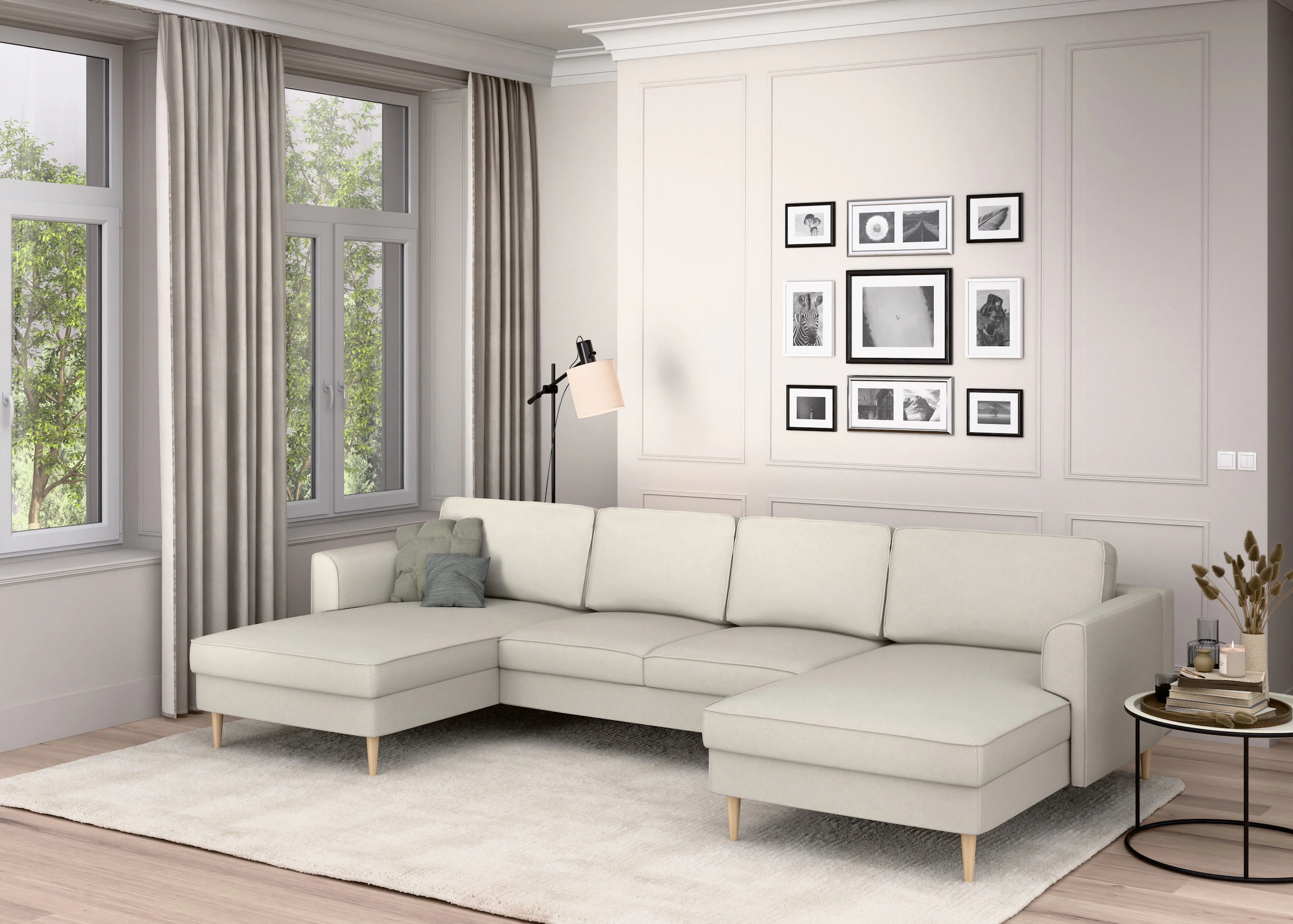 Home affaire Wohnlandschaft »Booster Couch wahlweise mit Schlaffunktion und günstig online kaufen