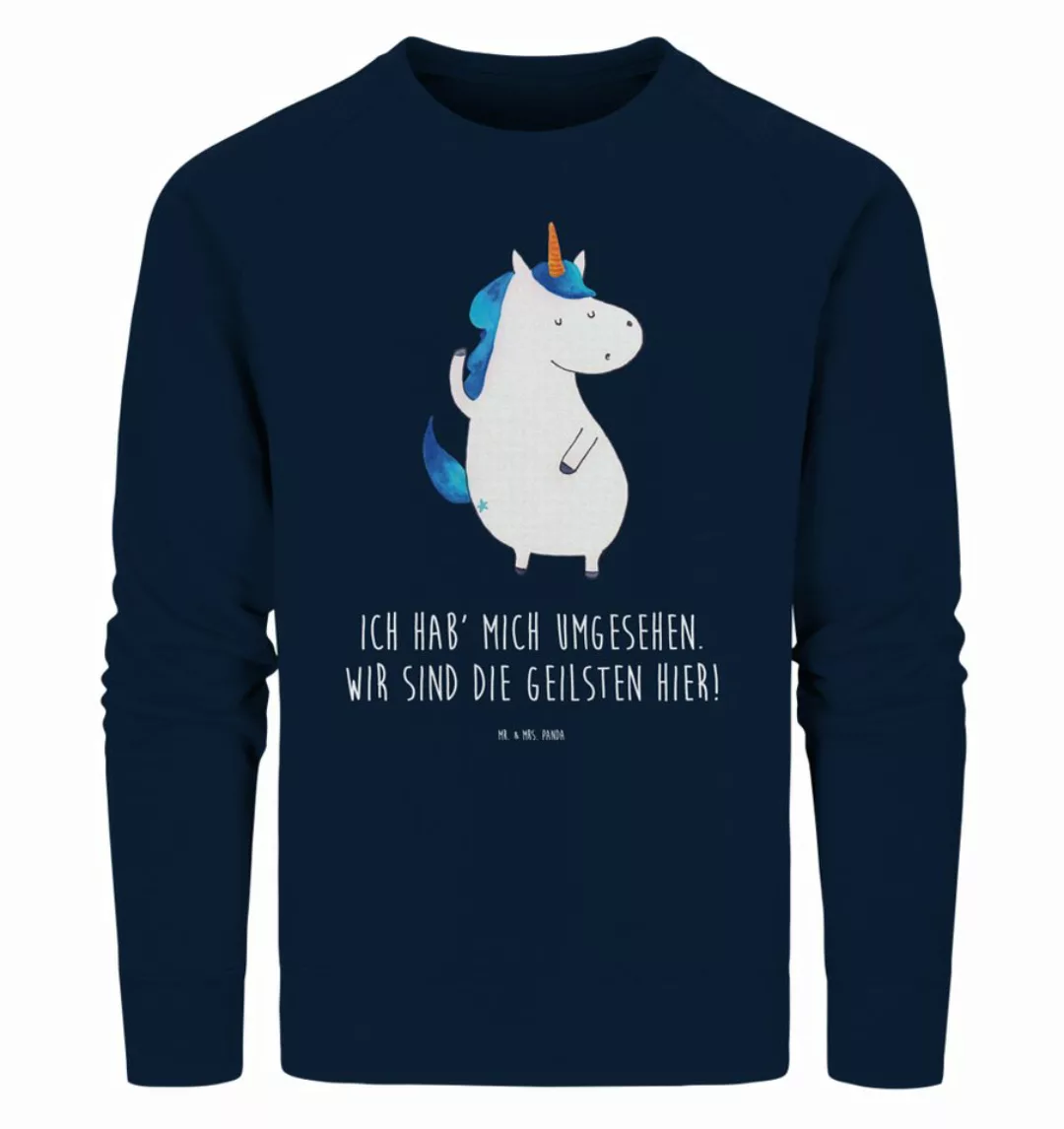 Mr. & Mrs. Panda Longpullover Größe L Einhorn Mann - French Navy - Geschenk günstig online kaufen