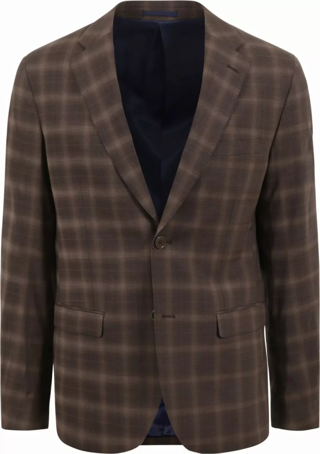 Suitable Strato Toulon Suit Wolle Kariert Braun - Größe 48 günstig online kaufen