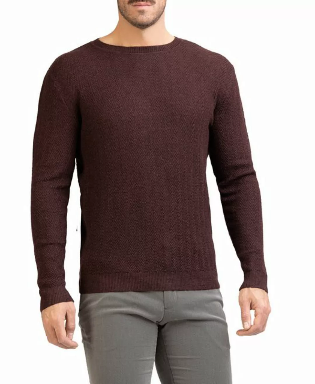 Posh Gear Rundhalspullover Posh Gear Herren Pullover Maglia aus Alpakawolle günstig online kaufen