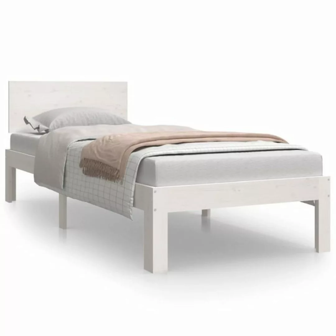 furnicato Bett Massivholzbett Weiß 75x190 cm günstig online kaufen