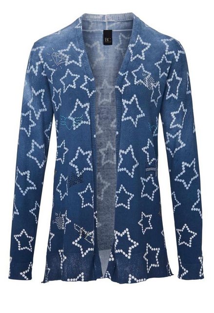 heine Strickjacke Heine Damen Feinstrickjacke mit Strass, blau günstig online kaufen