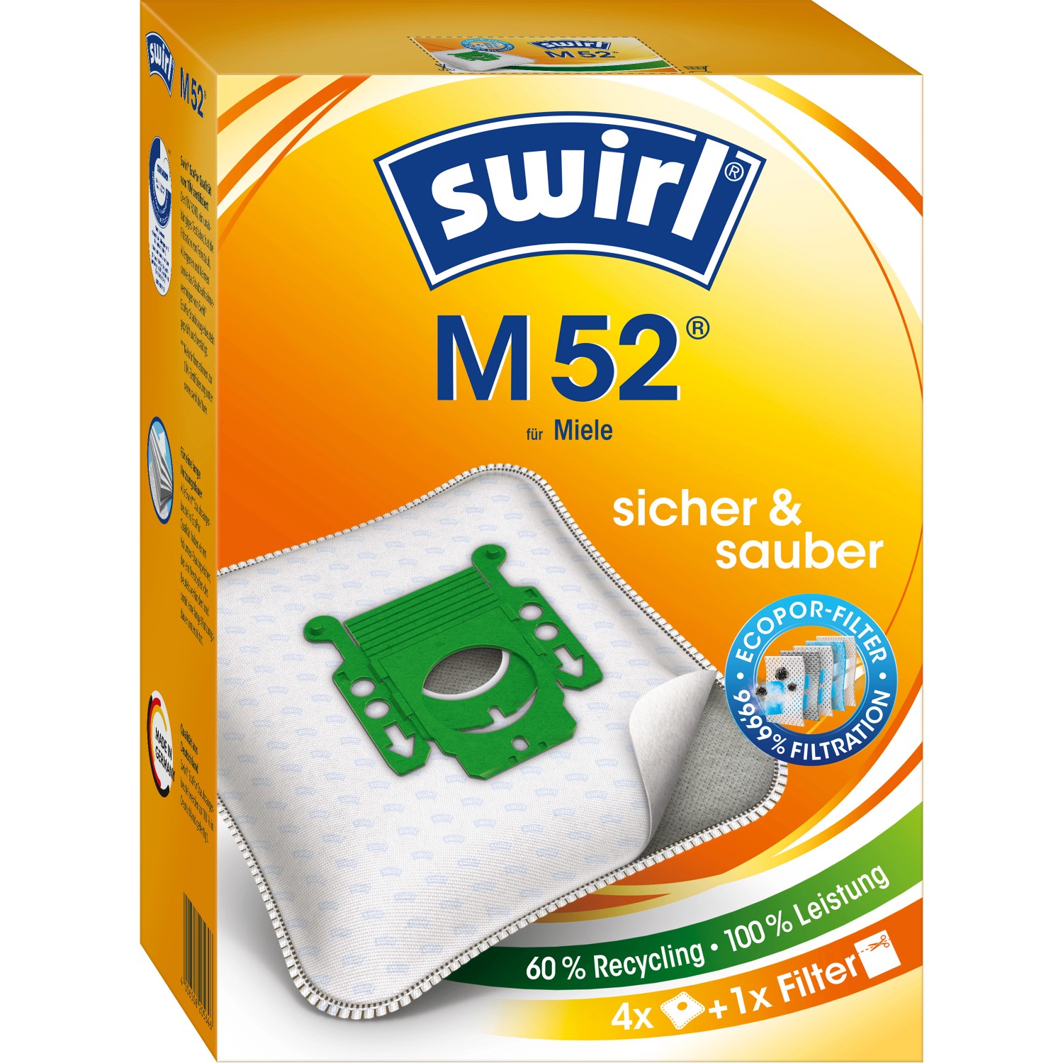 Swirl MicroPor Plus Staubsaugerbeutel M52 günstig online kaufen