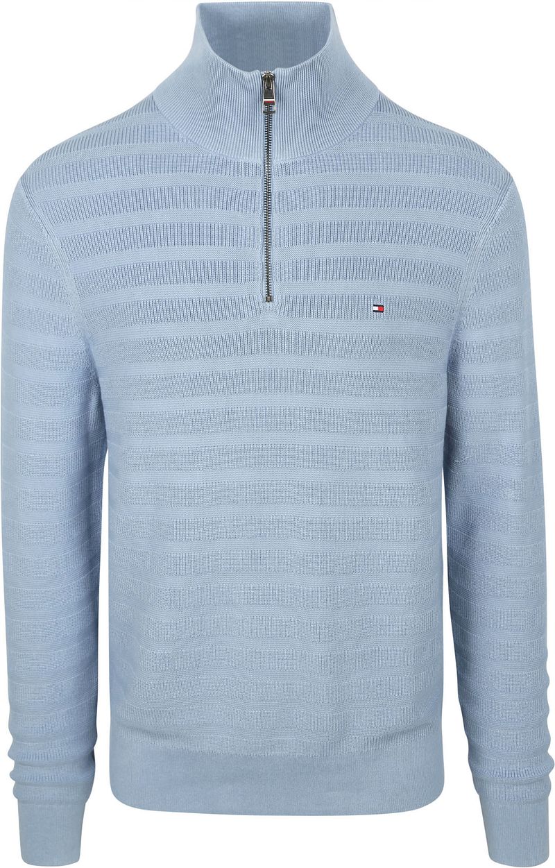 Tommy Hilfiger Pullover Halfzip Structure Indigo - Größe XXL günstig online kaufen