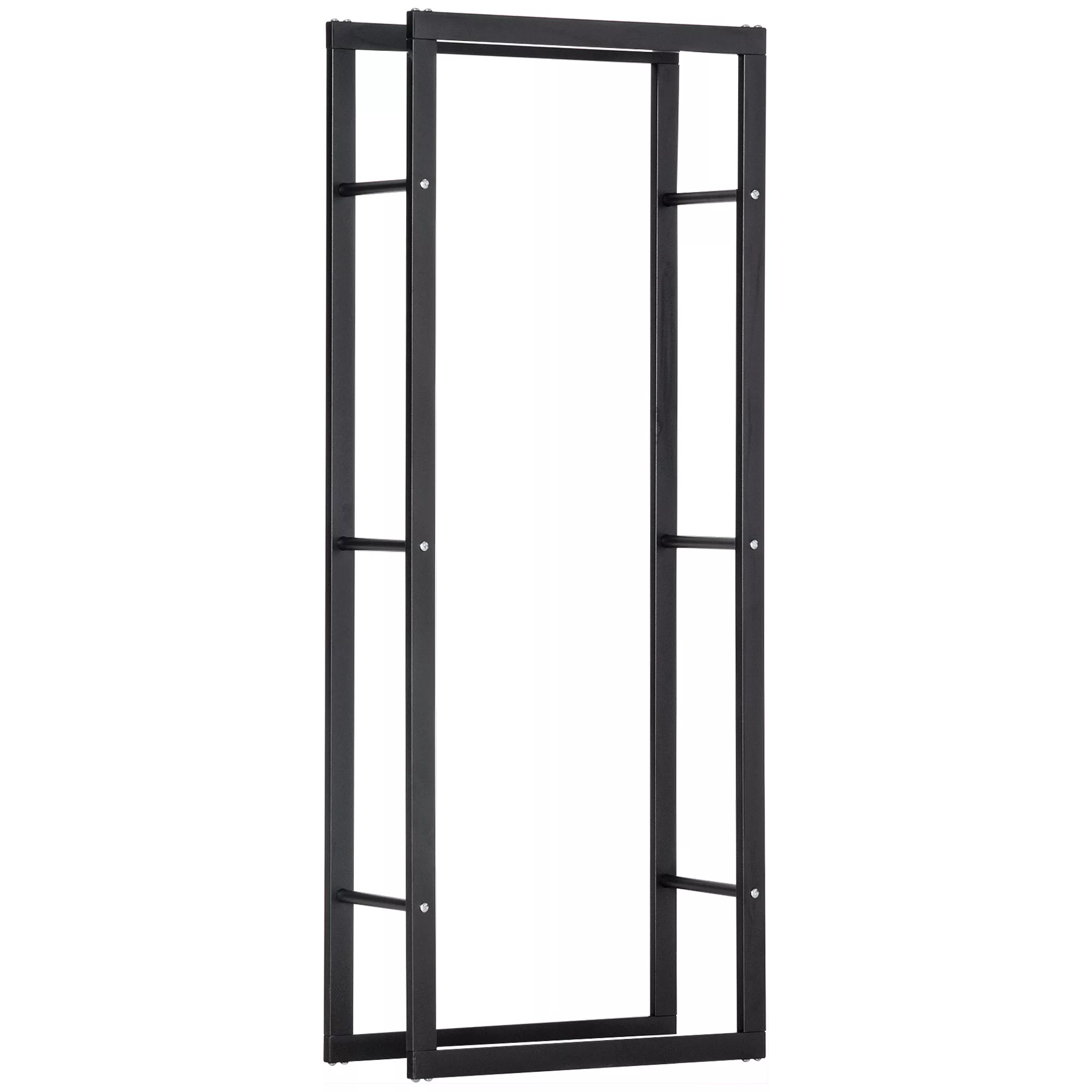 HOMCOM Holzregal Vertikaler Holzständer 100kg Tragkraft Metallregal 60x25x1 günstig online kaufen