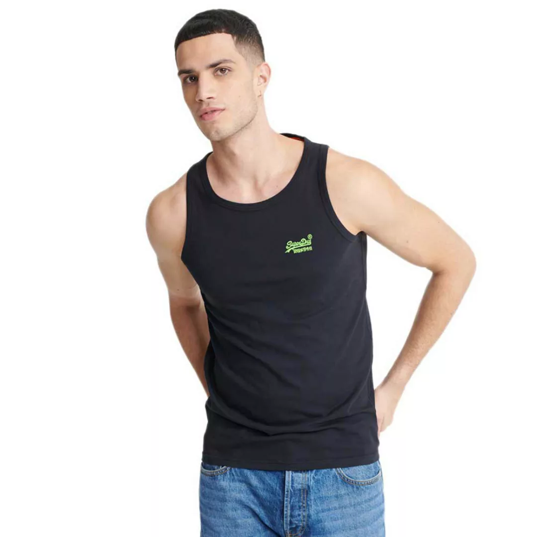 Superdry Orange Label Neon Lite Ärmelloses T-shirt S Black günstig online kaufen