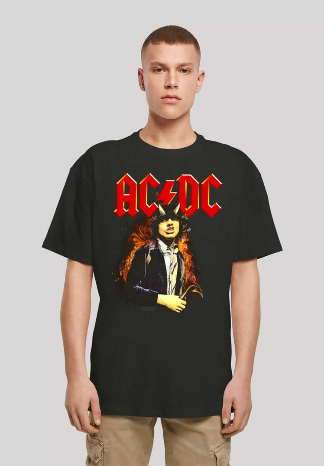 F4NT4STIC T-Shirt ACDC Rock Band Shirt Angus Highway To Hell Print günstig online kaufen