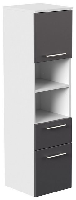 Magnolia Home Hochschrank Hochschrank SANTINI 135cm weiss matt mit Fronten günstig online kaufen