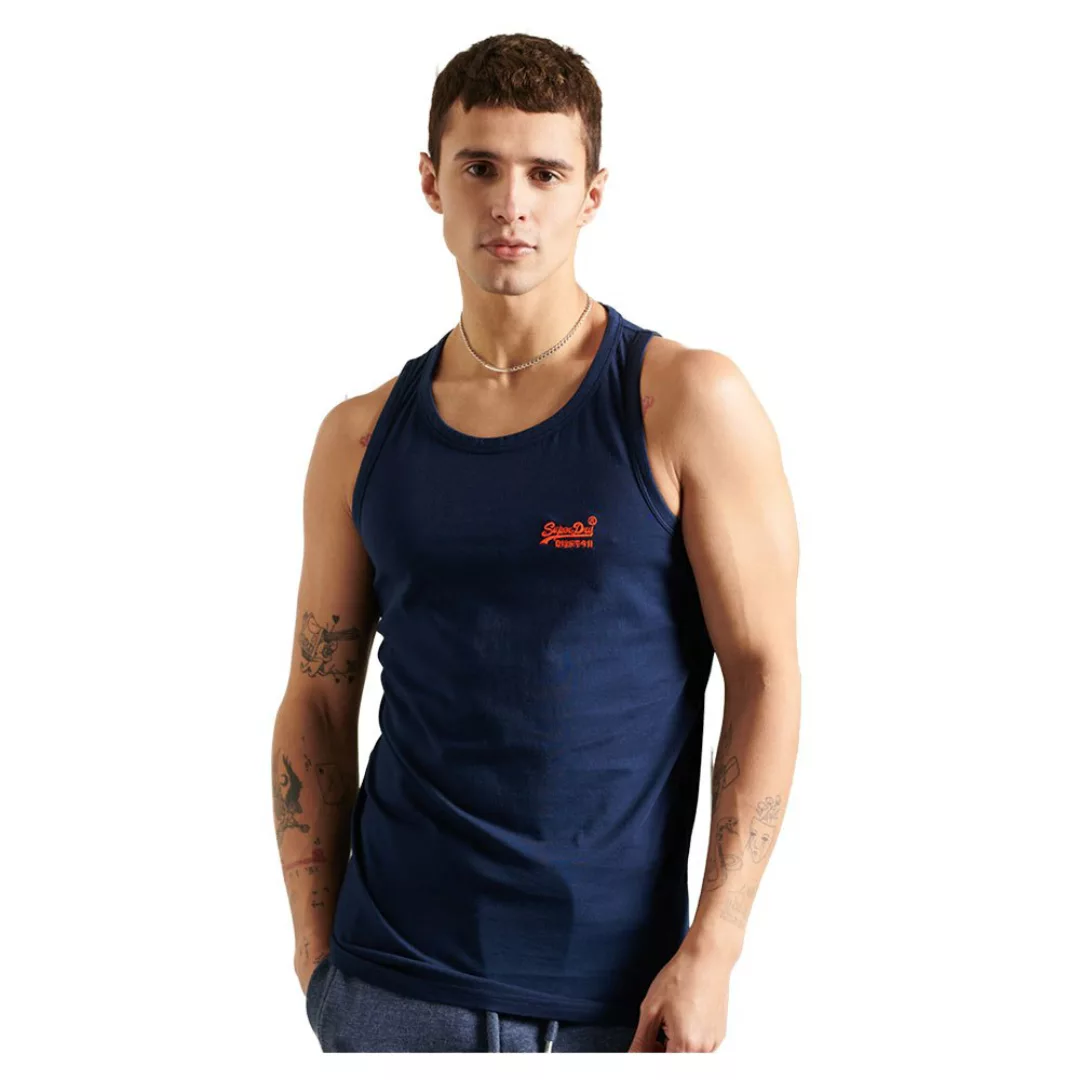 Superdry Orange Label Neon Lite Ärmelloses T-shirt L Rich Navy günstig online kaufen