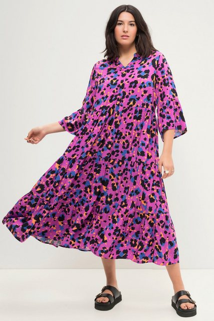 Studio Untold Sommerkleid Maxikleid A-Line Color-Leo Tunika-Ausschnitt günstig online kaufen